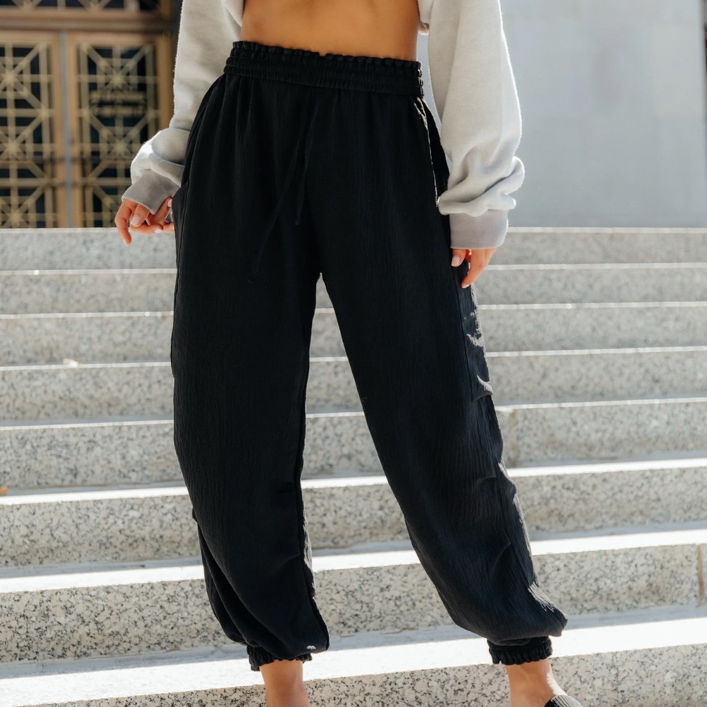 Black Cargo Joggers